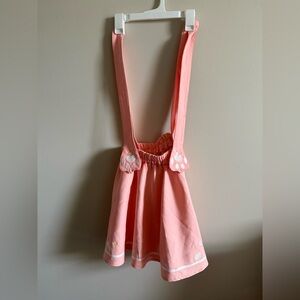 Pink Suspender Skirt with Embroidered Details